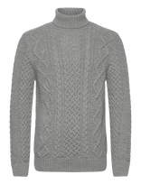 Superdry - Jacob Cable Roll Neck Jumper - Apvalios apykaklės megztinis - Pilka