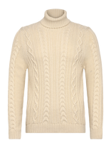 Superdry - Jacob Cable Roll Neck Jumper - Apvalios apykaklės megztinis - Kreminė spalva