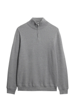 Superdry - Lw Cotton Texture Half Zip - Megztinis su užtrauktuku - Pilka