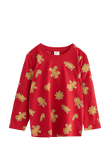 Lindex - Top Ls Gingerbread Cookies - Ilgarankoviai marškinėliai - Raudona