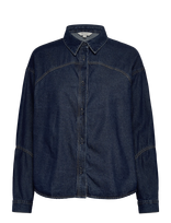French Connection - Archie Denim Crop Shirt - Džinsiniai marškiniai - Tamsiai mėlyna