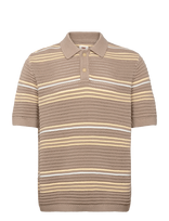 Levi's® - Laguna Sweater Polo Terrace St - Megzti polo marškinėliai trumpomis rankovėmis - Ruda