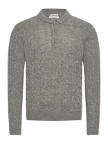 Lindbergh - Lambswool L/S Button Polo - Polo marškinėliai ilgomis rankovėmis - Pilka