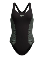 Speedo - Placement Muscleback One Piece - Sportinis maudymosi kostiumėlis - Juoda