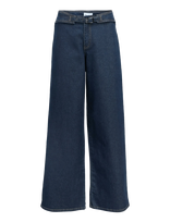 Object - Objsava Flo Hw Jeans 142 - Platūs džinsai - Tamsiai mėlyna