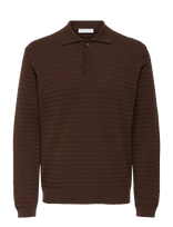 ONLY & SONS - Onsberry Reg 12 Ls Polo Knit Frml - Polo marškinėliai ilgomis rankovėmis - Ruda