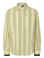 Pieces - Pcjamie Ls Loose Shirt Wvn D2D Pp - Marškinėliai ilgomis rankovėmis - Geltona