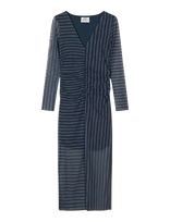 Mads Nørgaard - Misa Dress Aop - Iki kelių ir midi suknelės - Tamsiai mėlyna