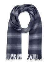 Lyle & Scott - Check Lambswool Scarf - Žieminis šalikas - Tamsiai mėlyna