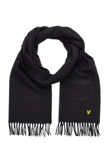 Lyle & Scott - Plain Lambswool Scarf - Žieminis šalikas - Juoda