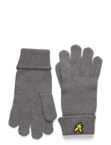 Lyle & Scott - Cotton Merino Gloves - Pirštinės - Pilka