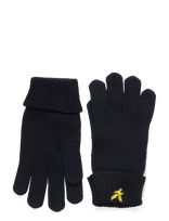 Lyle & Scott - Cotton Merino Gloves - Pirštinės - Tamsiai mėlyna