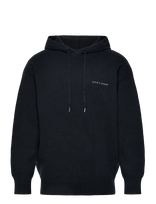 Lyle & Scott - Script Knitted Hoodie - Džemperis - Juoda