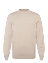 Lyle & Scott - Mesh Logo Crew Neck Jumper - Apvalios apykaklės megztinis - Smėlio