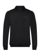 TravisMathew - Amenities Collar Crew - Sportiniai polo marškinėliai ilgomis rankovėmis - Juoda