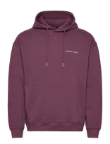 Lyle & Scott - Script Brushback Pullover Hoodie - Džemperis - Burgundiška splava