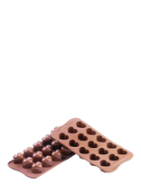 Silikomart - Silikoneform Monamour Praliner 15 Stk. 30X22 H25 - Keksiukų formelės - Ruda