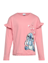 Lilo & Stitch - Tshirt - Ilgarankoviai marškinėliai - Rožinė
