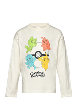 Pókemon - Tshirt - Ilgarankoviai marškinėliai - Kreminė spalva