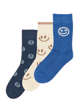 Minipop - Mpopmoe Bamboo Socks 3-Pack - Kojinės - Tamsiai mėlyna