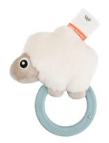 Done By Deer - Sensory Rattle W/Teether Sheepy Blue - Dantų dygimo žaislas - Mėlyna
