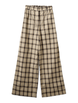Sofie Schnoor - Reinesw Check Wide Leg Trousers - Plačios kelnės - Smėlio