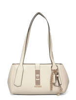 GUESS - Brooke Shoulder Satchel - Rankinė - Kreminė spalva