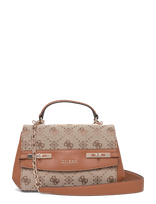 GUESS - Melinda Logo Top Handle Flap - Rankinė - Ruda