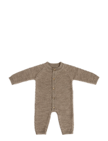 Smallstuff - Jumpsuit, Square Knit, Merino Wool, Powder - Kombinezonas - Smėlio