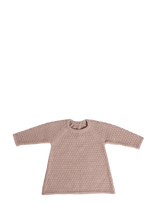Smallstuff - Dress, Ao Rabbits, Merino Wool, Powder - Suknelė kūdikiui ilgomis rankovėmis - Rožinė