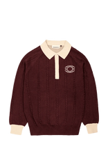 Prohibited - Legacy Knitted Jersey - Polo marškinėliai ilgomis rankovėmis - Burgundiška splava