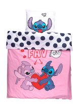 Lilo & Stitch - Bed Linen Junior Lilo 319 - 100X140, 40X45 Cm - Patalynės komplektas - Rožinė
