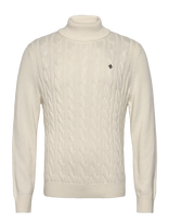 Morris - Nathan Cable Roller Neck - Golfo kelnės - Balta