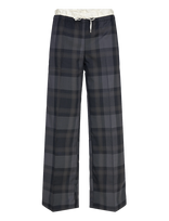 Monki - Pull On Suiting Trousers - Plačios kelnės - Pilka