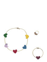 Mimi & Lula - Jewellery Set - Heart Gold - Papuošalai ir aksesuarai - Marga / raštuota