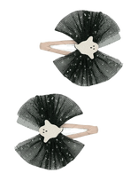 Mimi & Lula - 2 Clic Clacs - Ghost Tulle Halloween - Plaukų segtukas - Juoda