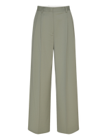 Filippa K - Darcey Wool Trousers - Plačios kelnės - Chaki spalva