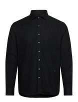 Oscar Jacobson - Reg Fit Cut Away Brushed Flannel - Flaneliniai marškiniai - Juoda