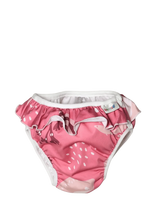 Imse Vimse - Swim Diaper S 6-8Kg, Pink Whale Frill - Sauskelnės - Rožinė