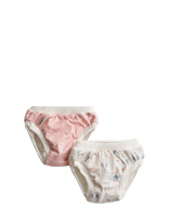 Imse Vimse - Training Pants Jr 16-20 Kg, Pink Dots/White Teddy 2-P - Apatinės kelnaitės - Rožinė