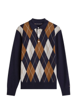 Tommy Hilfiger - Argyle Ls Rugby - Polo marškinėliai ilgomis rankovėmis - Tamsiai mėlyna