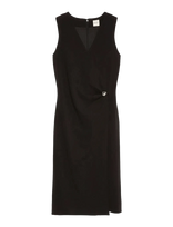 Calvin Klein - Stretch Crepe Sl Hardware Dress - Iki kelių ir midi suknelės - Juoda