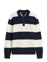 Tommy Hilfiger - Full Milano Ls Polo - Marškinėliai ilgomis rankovėmis - Tamsiai mėlyna