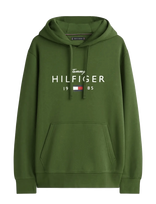 Tommy Hilfiger - Brand Love Big Hilfiger Hoodie - Džemperis - Žalia