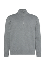 Calvin Klein - Ls Supima Qz Sweater 14 Gg - Megztinis su užtrauktuku - Pilka