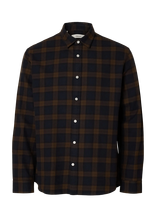 Selected - Slmregclaus Noah Brush Twist Sht Ls Noos - Laisvalaikio marškiniai - Ruda