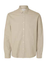 Selected - Slmregclaus Noah Brush Twist Sht Ls Noos - Laisvalaikio marškiniai - Kreminė spalva