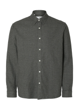 Selected - Slmregclaus Noah Brush Twist Sht Ls Noos - Laisvalaikio marškiniai - Pilka