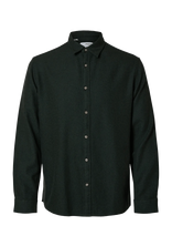 Selected - Slmregclaus Noah Brush Twist Sht Ls Noos - Laisvalaikio marškiniai - Žalia