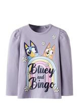 Name It - Nmfjessie Bluey Ls Top Box Noos Sky - Ilgarankoviai marškinėliai - Violetinė